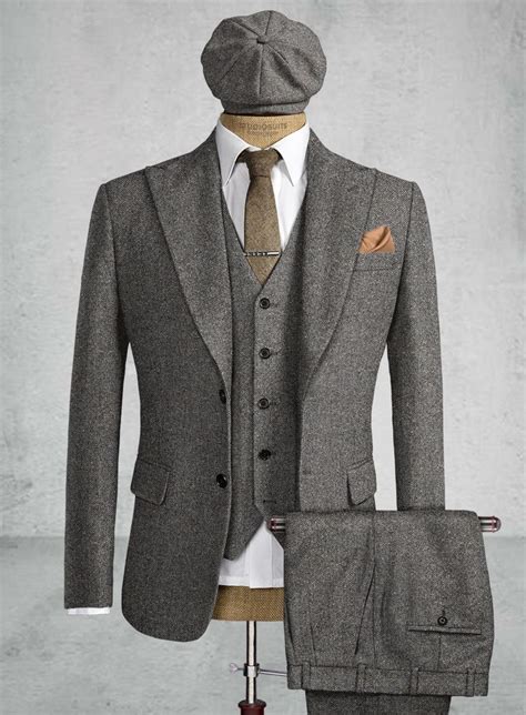 Studiosuits Thomas Shelby Peaky Blinders Gray Tweed Suit Style