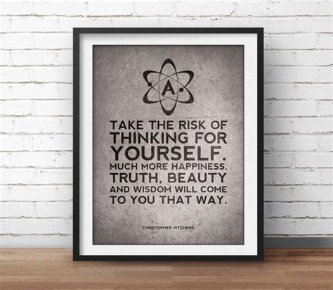 Christopher Hitchens Poster Atheism Quote - Science Art, Geek Posters ...