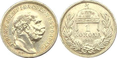 Österreich Ungarn 1 Krone 1915 KB Kaiser Franz Joseph I ss kl Rdf MA