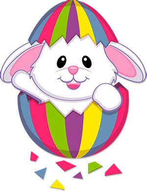 Animated Rabbit Painting Easter Eggs Illustration Easter Bunny Clip