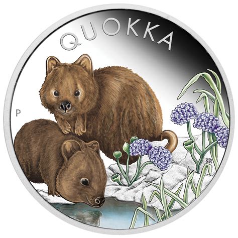 Oz Proof Colorized Silver Australian Quokka Coins Silver