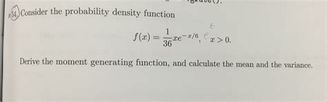 Solved Consider The Probability Density Function F X 1 Chegg