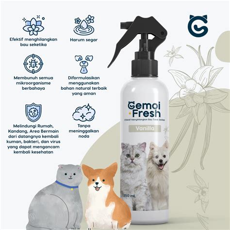 Jual Gemoi Fresh Spray Penghilang Bau Pesing Dan Kotoran Kucing Dan