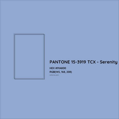 About PANTONE 15 3919 TCX Serenity Color Color Codes Similar