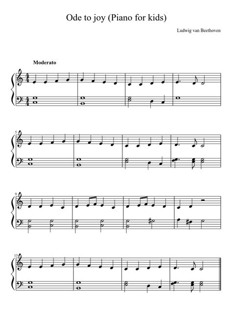 Free Printable Ode To Joy Sheet Music For Piano - Printable Templates