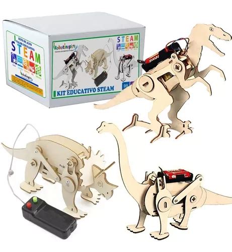 Robot Dinosaurio Control Remoto Kits Robot Para Armar Stem Meses