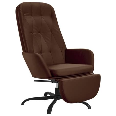 Omabeta Fauteuils Chaise De Relaxation Et Repose Pied Marron Brillant