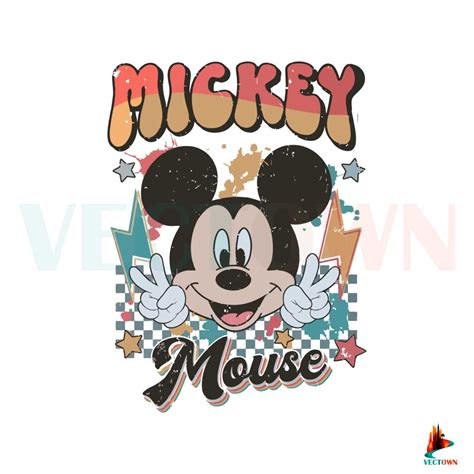 Retro Disney Mickey Mouse Disneyland SVG Digital Cricut File