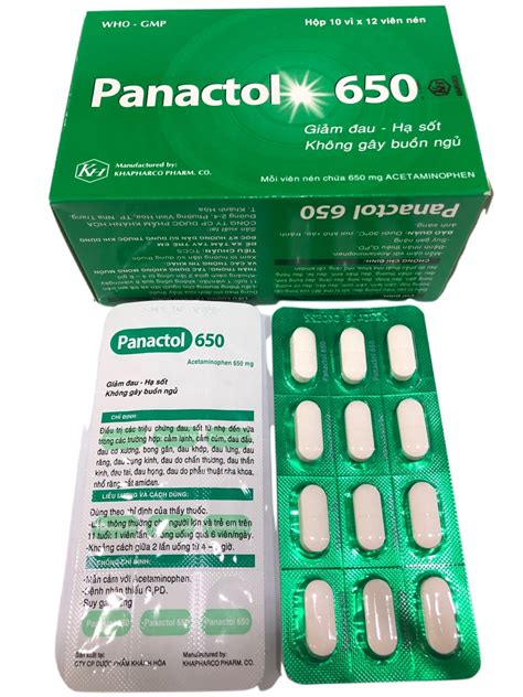 Panactol Paracetamol 650mg Khapharco H 120V