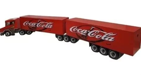 Caminhao Brinquedo Scania Dolly Bau Madeira Coca Cola Bitrem Mebuscar