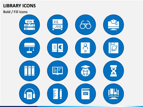 Library Icons For PowerPoint And Google Slides PPT Slides