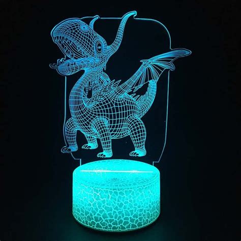 Dinosaur 3D Lampe Flot Natlampe Ledide Dk