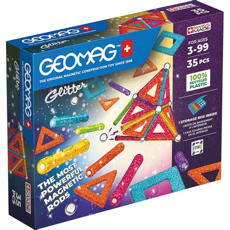 Set De Constructie Magnetic Geomag Glitter Panels Piese Emag Ro