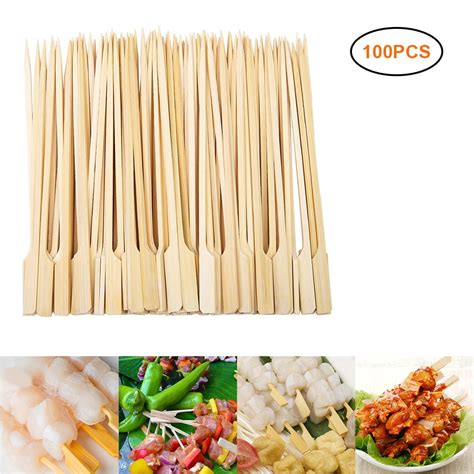 Pcs Barbecue Bamboo Skewers Disposable Bamboo Stick Barbecue Paddle