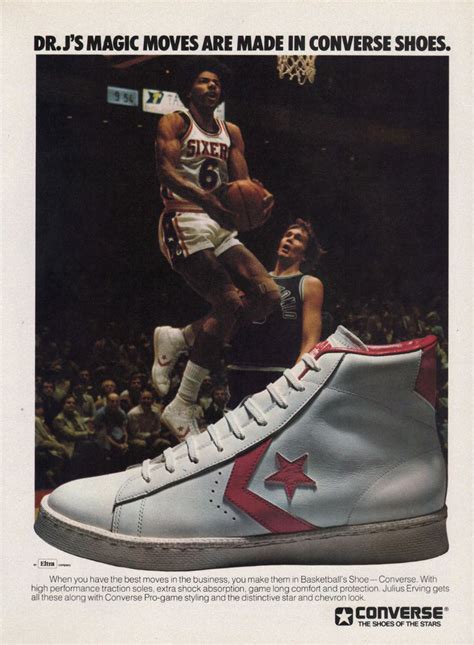 Vintage Ad // Dr. J For Converse 1977 | Converse basketball shoes, Converse, Converse basketball