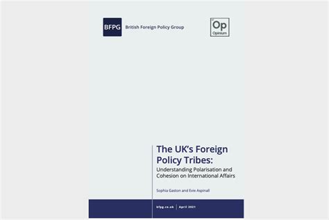 Uk Foreign Policy Tribes Understanding Polarisation And Cohesion On