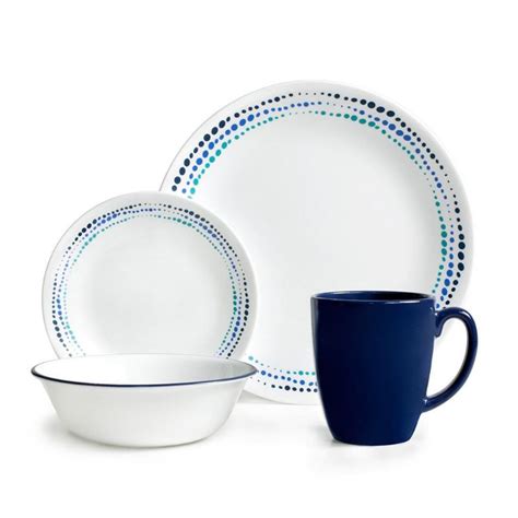 Corelle Livingware Ocean Blue Dinner Set 16pc Shopee Malaysia