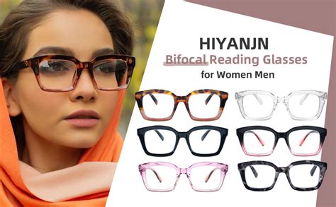 Amazon Hiyanjn Bifocal Reading Glasses For Women Men Blue Light