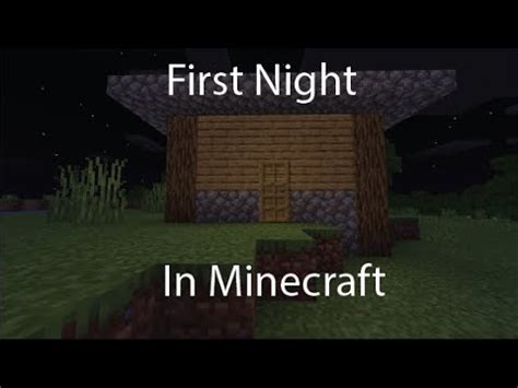 How I Survive My First Night In Minecraft Youtube