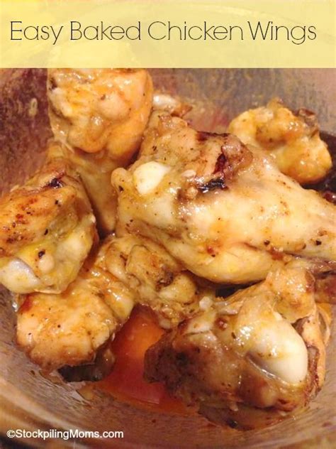 Baked Chicken Wings Are Easy To Prepare And Lower In Fat Easy Baked