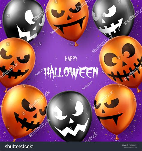 Halloween Background With Scary Air Balloons Royalty Free Stock