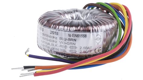 Rs Pro 115 V Ac 230 V Ac 2 X 6v Ac Toroidal Transformer 30va 2