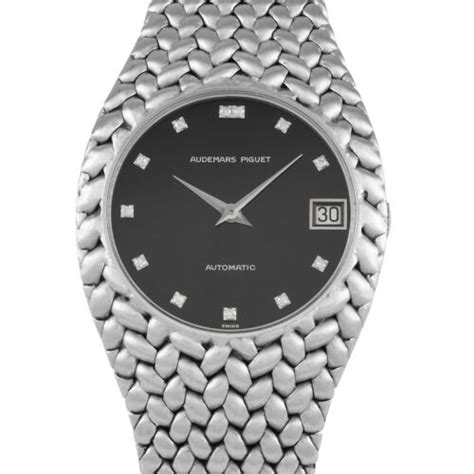 Audemars Piguet Cobra Onyx Double Diamond Dial 18K White Gold Watch