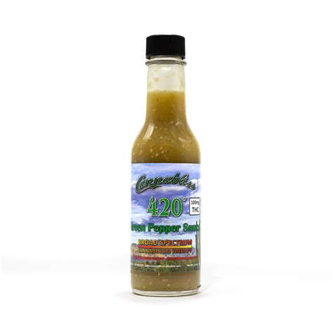 420 Green Pepper Sauce 5oz 100mg Halo Infusions Extractions LLC