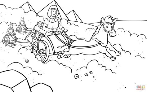 Pharaoh's Army Pursued the Israelites coloring page | Free Printable Coloring Pages