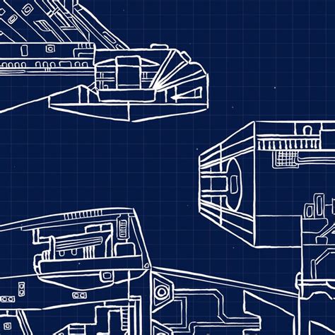 a blueprint drawing of a space shuttle