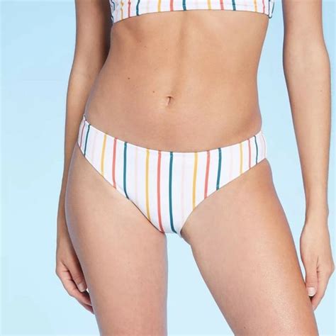 Shade Shore Swim Shade Shore White Stripe Cheeky Bikini Poshmark