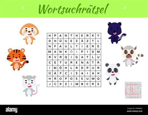 Wortsuchr Tsel Wortsuche Puzzle Kinder Aktivit T Arbeitsblatt Bunt