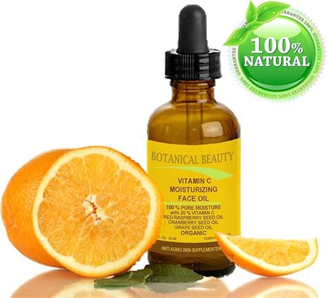 Vitamin C Moisturizing Face Oil Organic 100 Pure Moisture With 20