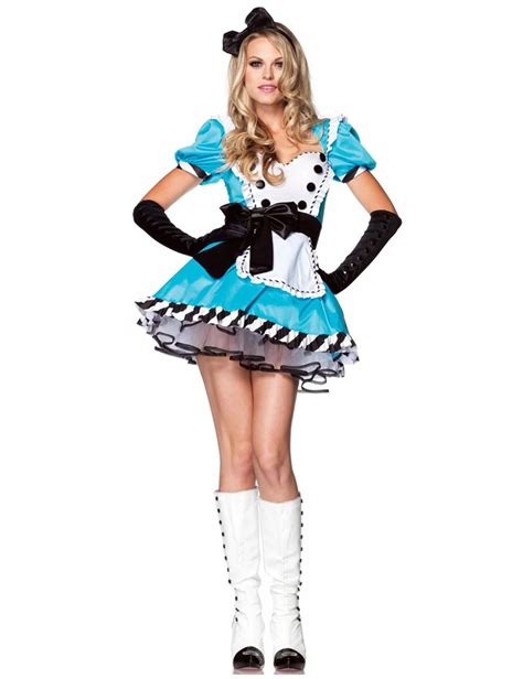 MOONIGHT Alice In Wonderland Costume Sexy Blue Maid Costume Adult Fancy