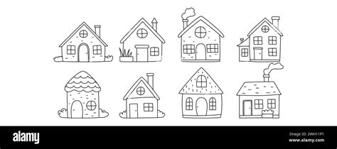 Hand drawn doodle house on white background Stock Vector Image & Art ...