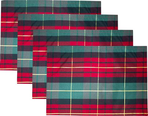 Amazon Fennco Styles Classic Red Green Holiday Tartan Plaid