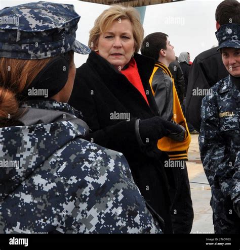 USS Gerald R. Ford island installation with Susan Ford Bales Stock Photo - Alamy