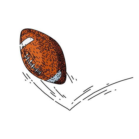 college american football ball sketch hand drawn 44794204 Vector Art at ...