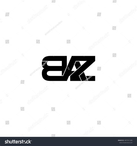 Baz Letter Original Monogram Logo Design Royalty Free Stock Vector