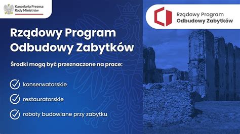 Pierwszy Etap Rz Dowego Programu Odbudowy Zabytk W Rozstrzygni Ty