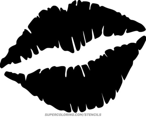 Lips Stencil Free Printable Papercraft Templates