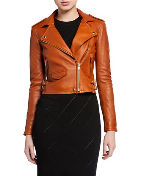 Handmade Womens Lamb Skin Leather Biker Celebrity Jacket Etsy