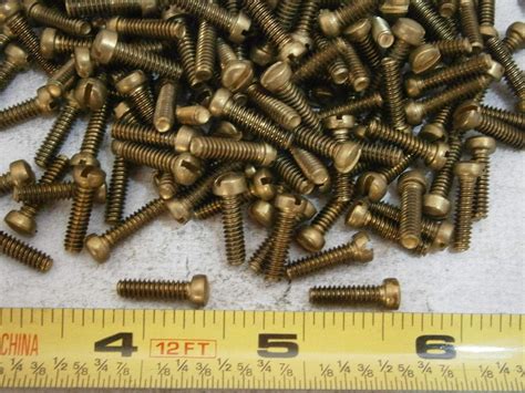 Machine Screws 6 32 X 1 2 Long Slotted Fillister Head Brass Lot Of 25 4997 Screw