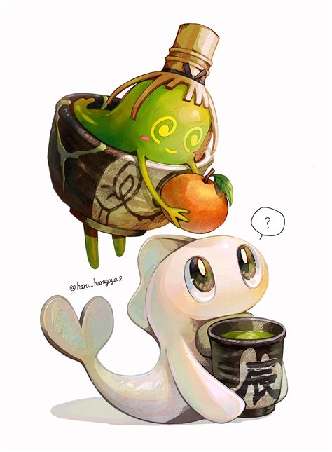 Tatsugiri Tatsugiri And Sinistcha Pokemon Drawn By Haruharugaya2