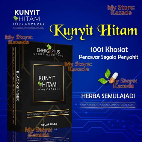 Kunyit Hitam Kapsul Original Hq Black Ginger Rawatan Serangkai Gift