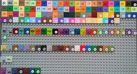 LEGO Color Palette (incomplete) around 2004 | Lego, Color palette, Lego diy