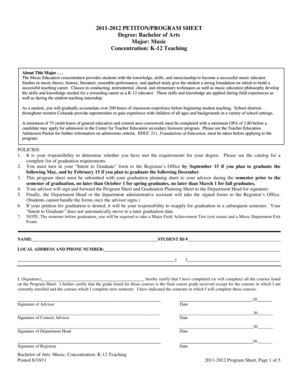 Fillable Online Coloradomesa 20112012 PETITONPROGRAM SHEET