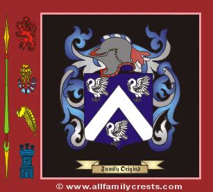 Swan family crest and meaning of the coat of arms for the surname Swan ...