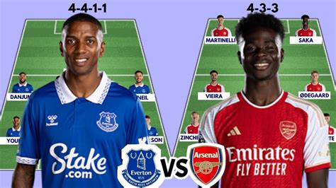 Everton Vs Arsenal Head To Head Potential Starting Lineups Epl