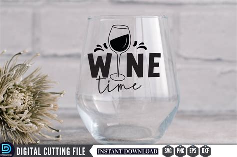 Wine Time Svg Graphic By Designs Dark · Creative Fabrica